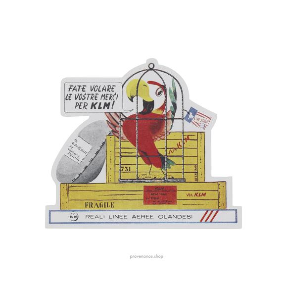 🔴Airline Label Postcard Sticker- REALI LINEE OLANDESI - Picture 1 of 2